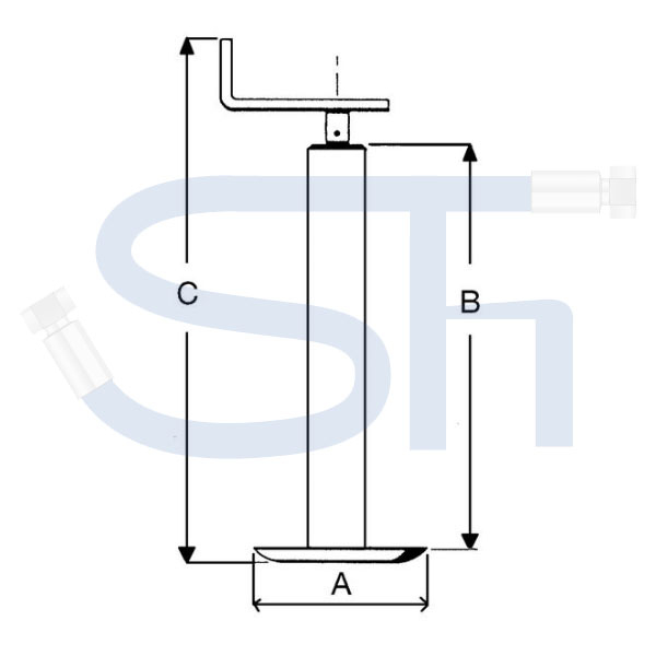 Stützfuß - mechanisch für Kipper - 1000kg Stützlast