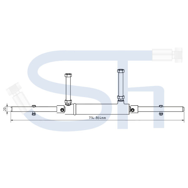 Hydraulischer Verriegelungssatz für Schnellwechselrahmen