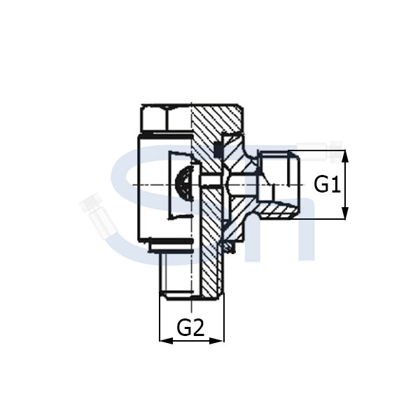 Schwenkverschraubung 12S - R 3/8"