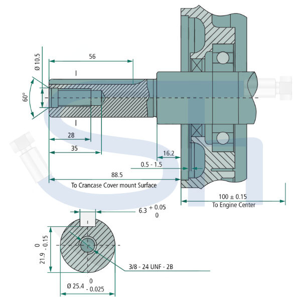 LONCIN OHV - 1-Zylinder 4-Takt Motor - 11,2 PS - 8,2 kW - G390FD - 88,50mm Kurbelwellenlänge