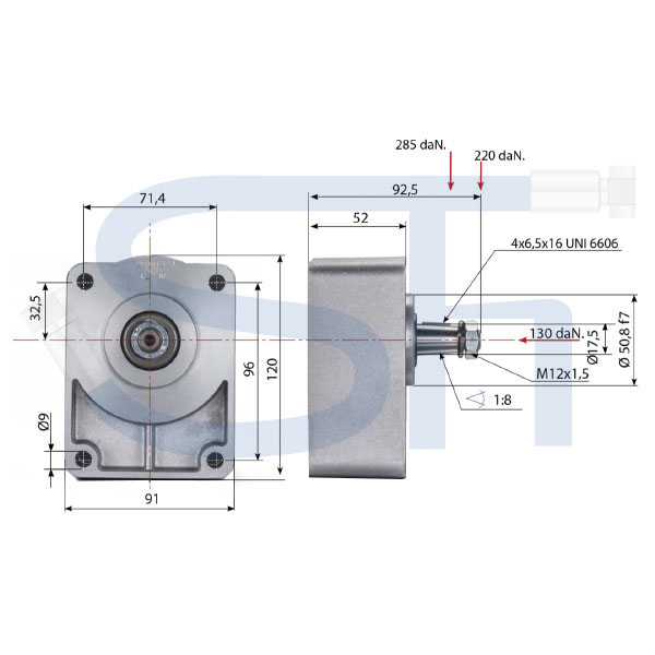 Vorsatzlager für Pumpe BG2 - 1:8 - Ø 50,80