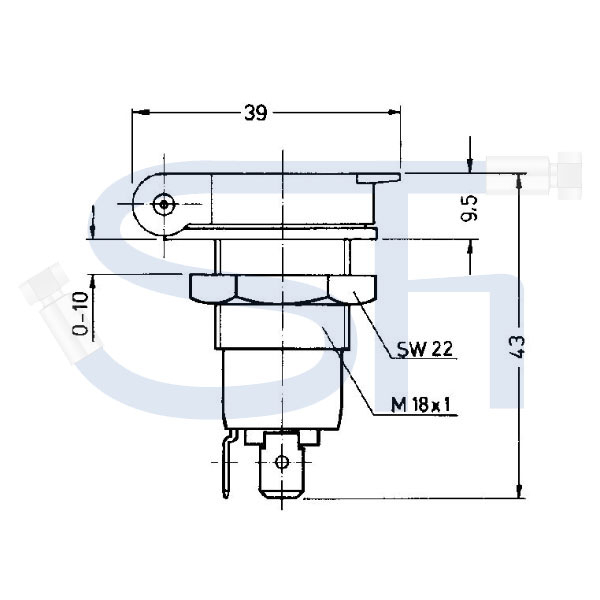 Steckdose 2-polig 8 A - 12 V