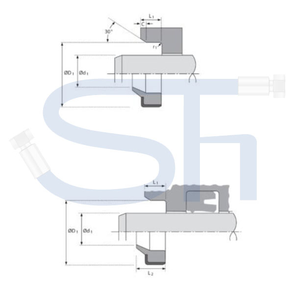 Abstreifer mit Metallmantel - 22 x 32 x 5 / 8