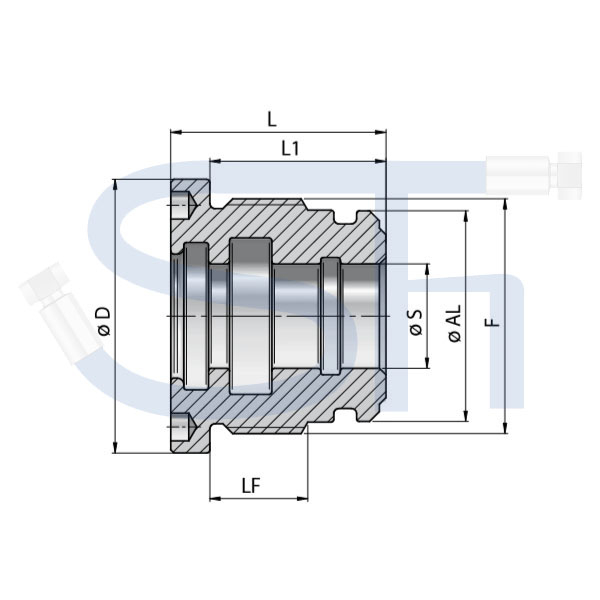 Führungskopf Ø 60mm - 40mm / Kolbenstangenführung