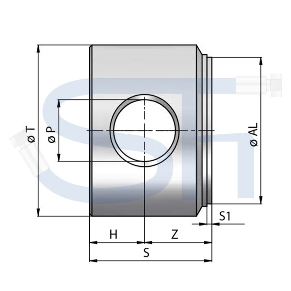 Zylinderboden Ø 50mm - 60mm - mit Bohrung