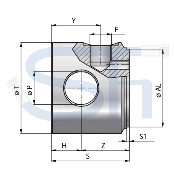 Zylinderboden Ø 100mm - 115mm - mit Bohrung und Öleinlass