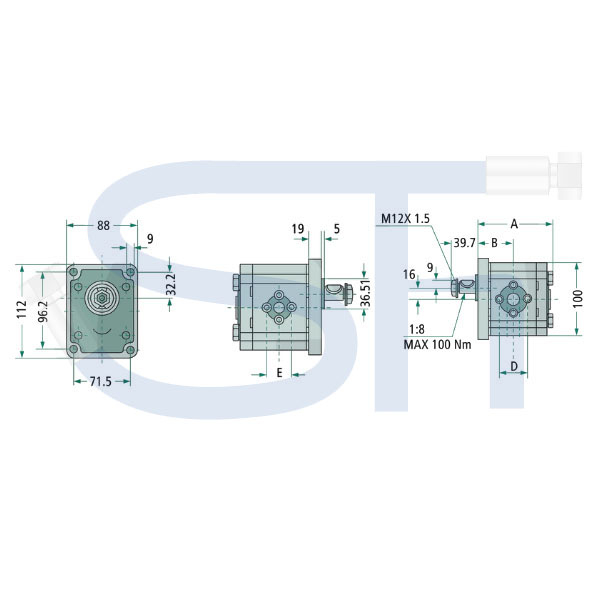 Zahnradmotor 20ccm - BG2 - 1:8